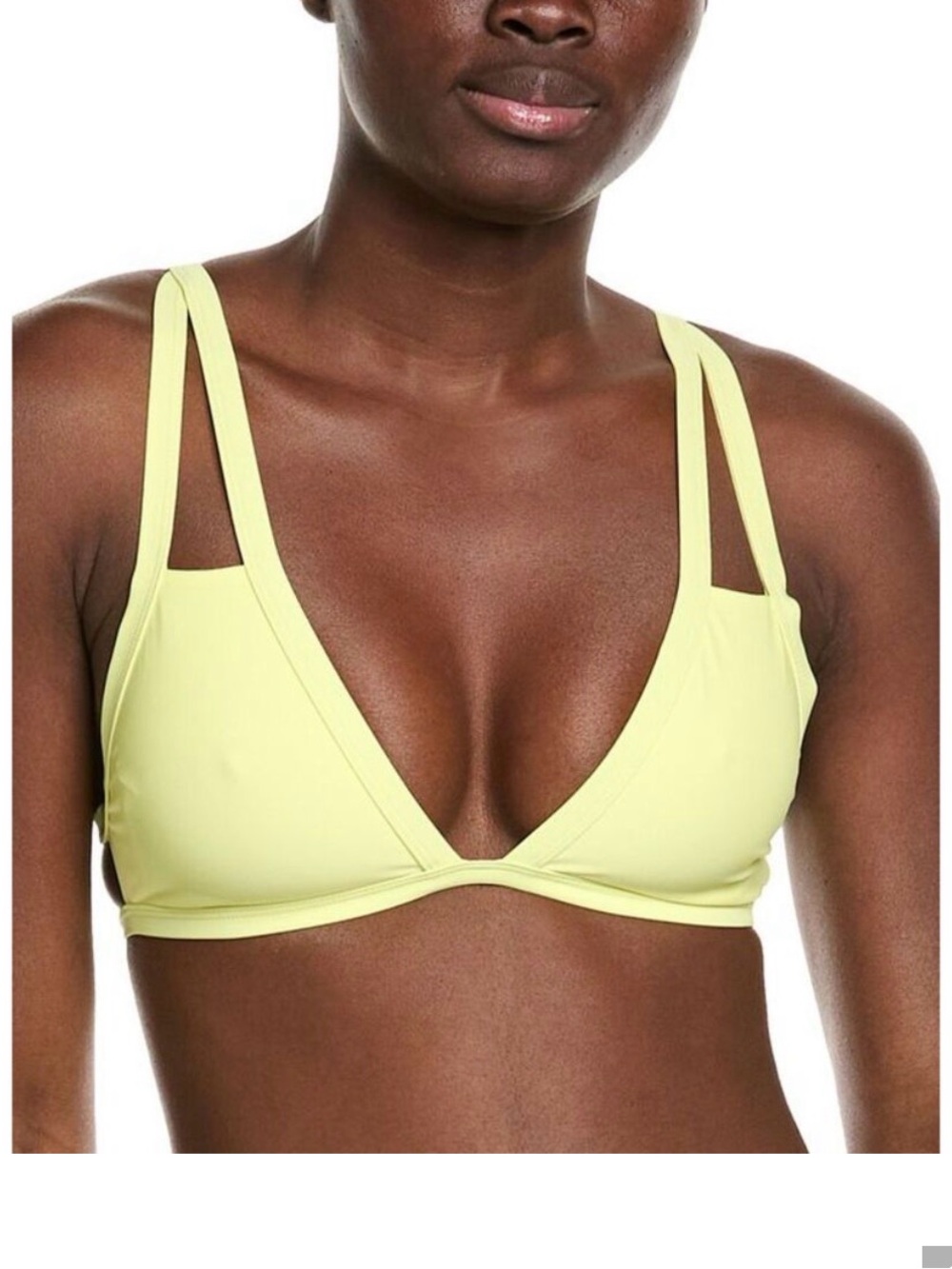 Ramy Brook Double-Strap Triangle Bikini Top - Yellow